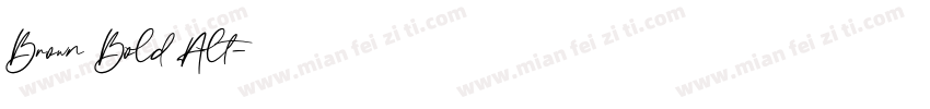Brown Bold Alt字体转换